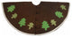 Trees Christmas Tree Skirt in Chocolate and Green