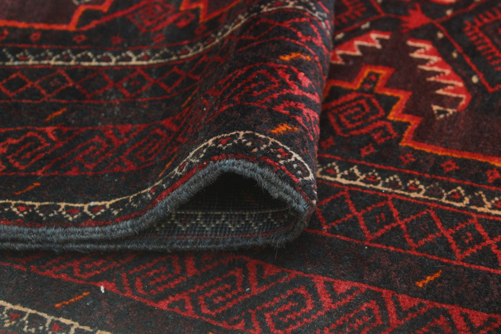 Vintage Distressed Lilly Burgundy/Charcoal Rug, 3'10x5'10