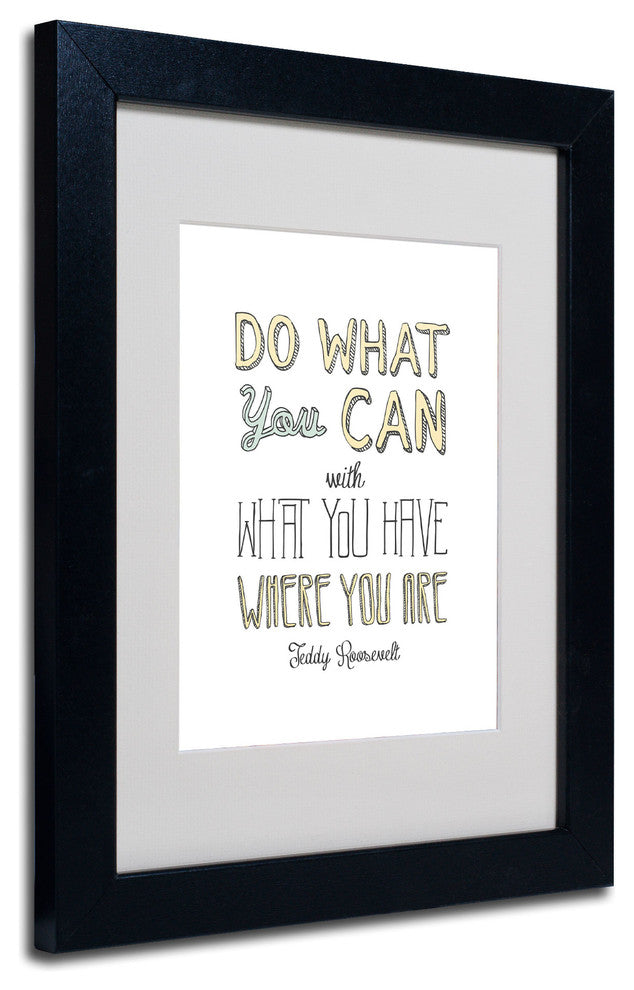 'Do What You Can' Matted Framed Canvas Art by Megan Romo