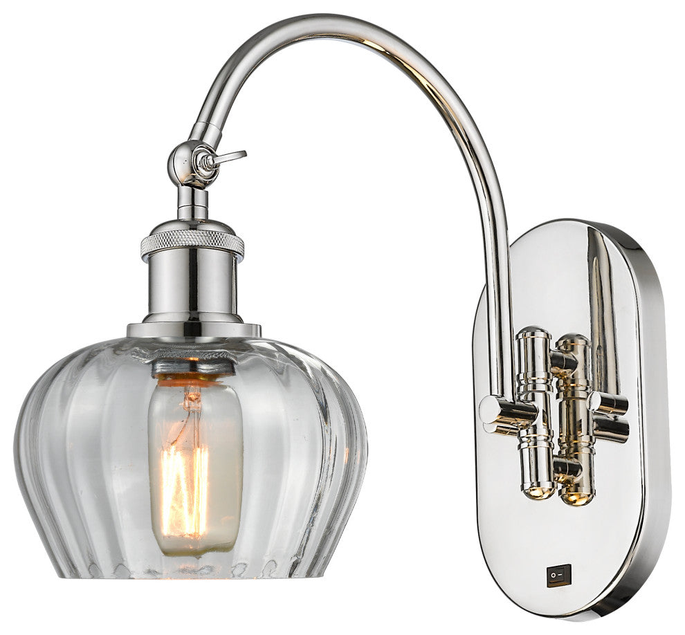 Innovations 518-1W-PN-G92 Fenton 1 Light 6.5" Sconce, Polished Nickel