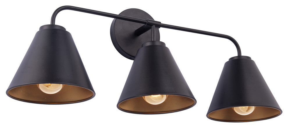 3-Light Modern Gold Vanity Light