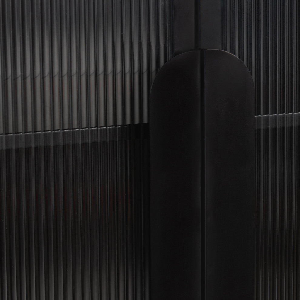 Close-up of ribbed panel/detail; dark background; no contextual setting