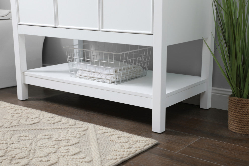 36" SIngle Bathroom Vanity, White