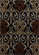 Millington MG4884 Black Ornamental Area Rug, Rectangular 7'10"x10'10"