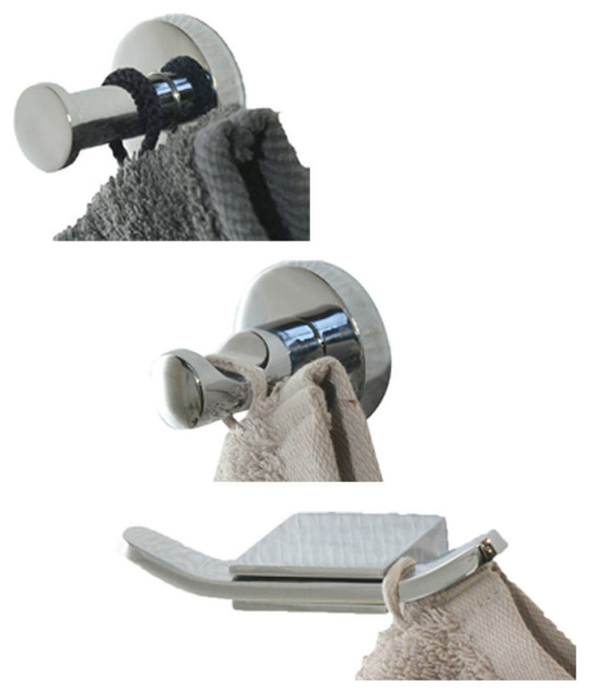 Wall Mount Bath Towel Single Robe Hook Polished Stainless Steal