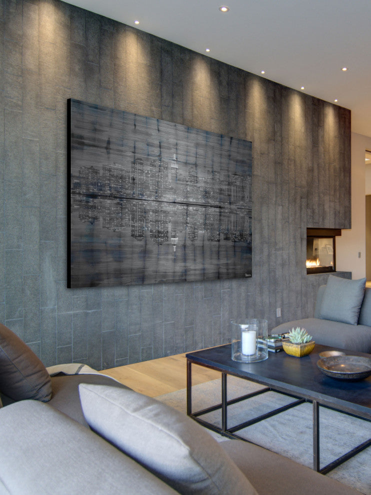 "Night Lights" Print on Brushed Aluminum, 36"x24"