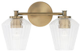 Capital Lighting 141421-507 2 Light 15"W Bathroom Vanity Light - Aged Brass