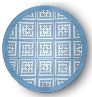 Greek New Key Rug, Sky, 5' Round