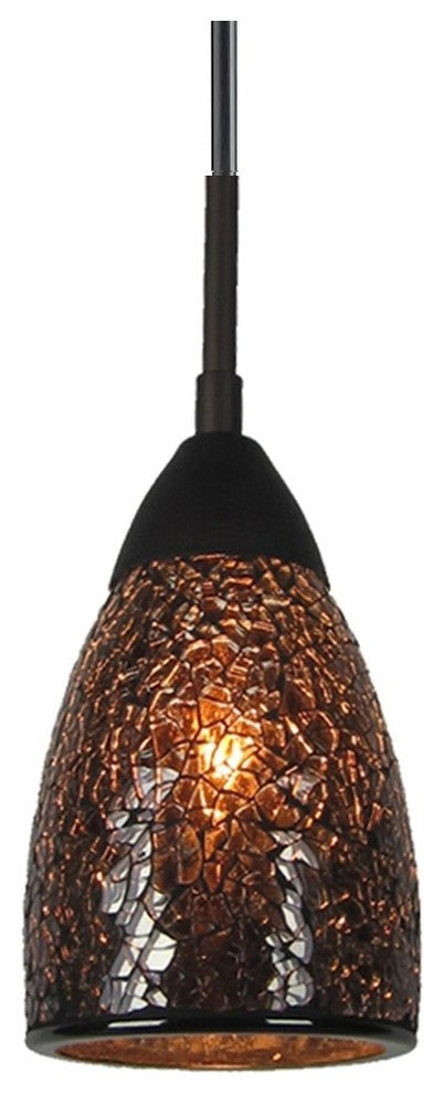 Venezia Mini Pendant, Bronze, Mosaic Mirror, 3-Light, 11"D