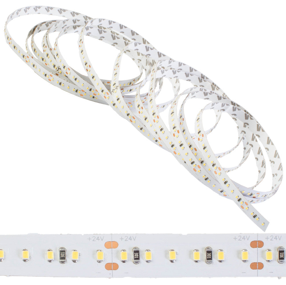 24V 2216 Series 3000K Cri90 Warm White LED Strip Light With Power Supply