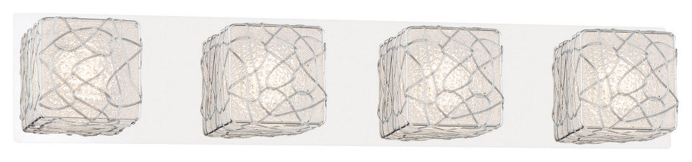 George Kovacs P5294-077-L, Livewire, 4-Light LED Bath Vanity In Metal
