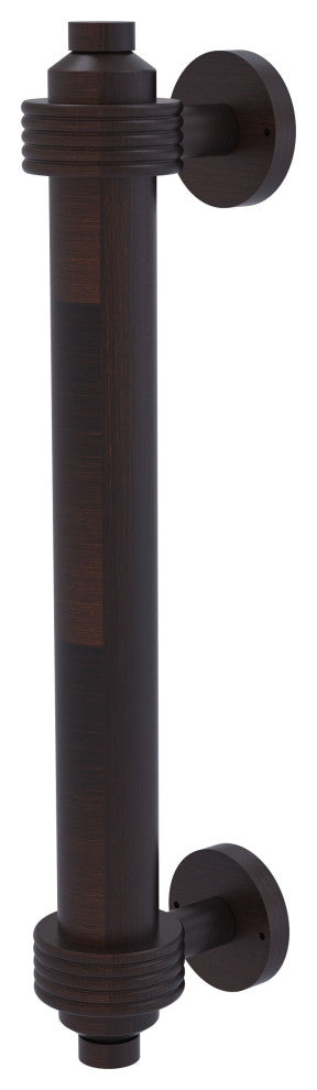 8" Door Pull With Groovy Accents, Venetian Bronze