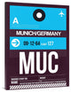 "MUC Munich Luggage Tag 1" Fine Art Print