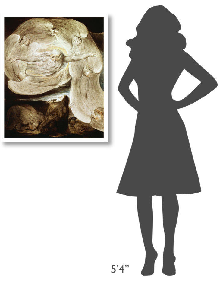 "Job and the Whirlwind" Digital Paper Print by William Blake, 27"x32"