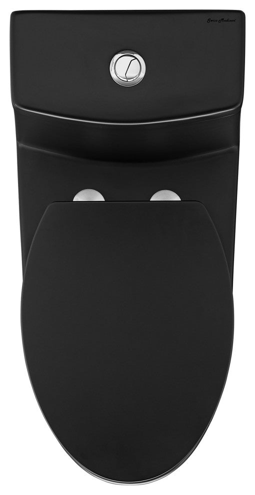 Virage One-Piece Elongated Toilet Vortex Dual-Flush 1.1/1.6 gpf, Matte Black