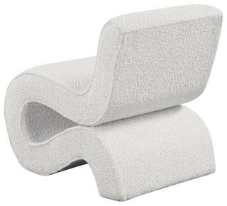 Desiree Boucle Fabric Upholstered Accent Chair, Cream