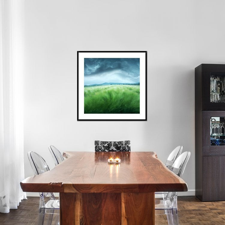 "Barley Field" Framed Digital Print by Floriana Barbu, 38"x38"