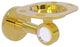 Clearview Tumbler and Toothbrush Holder with Groovy Accents, Polished Brass