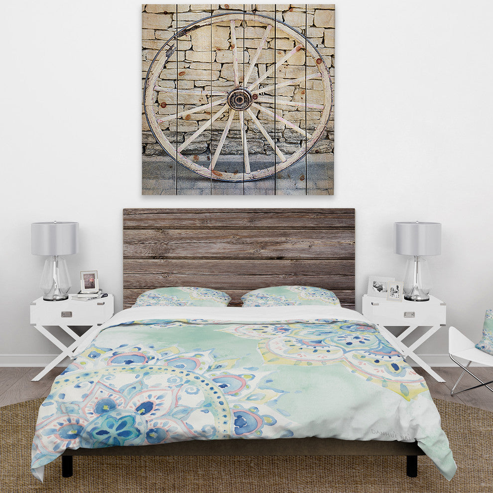 Watercolor Mandalas Iv Cottage Duvet Cover Set, Twin