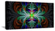 Fabulous Blue Fractal Texture, Oversized Abstract Canvas Art Print, 60x28