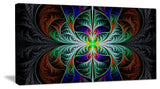 Fabulous Blue Fractal Texture, Oversized Abstract Canvas Art Print, 60x28