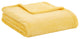 Intelligent Design Solid Microlight Plush Brushed Throw, Yellow