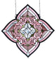20W X 20H Ring of Roses Stained Glass Window