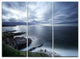 "Gloomy Bluish Atlantic Beach Portugal" Metal Wall Art, 3 Panels, 36"x28"