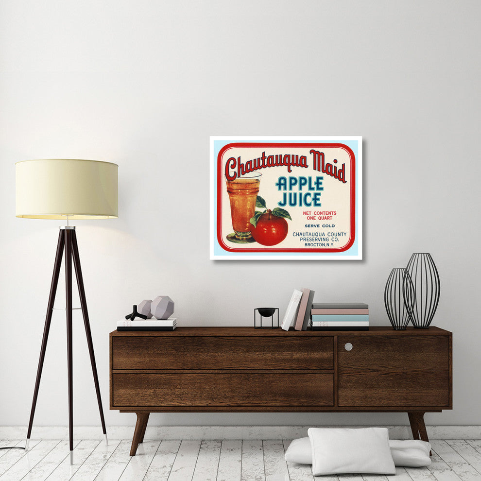 "Chautauqua Maid Apple Juice" Digital Paper Print by Retrolabel, 38"x31"