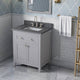 Chatham Traditional 30" Grey Single Sink Vanity, Boulder Cultured Marble Vanity