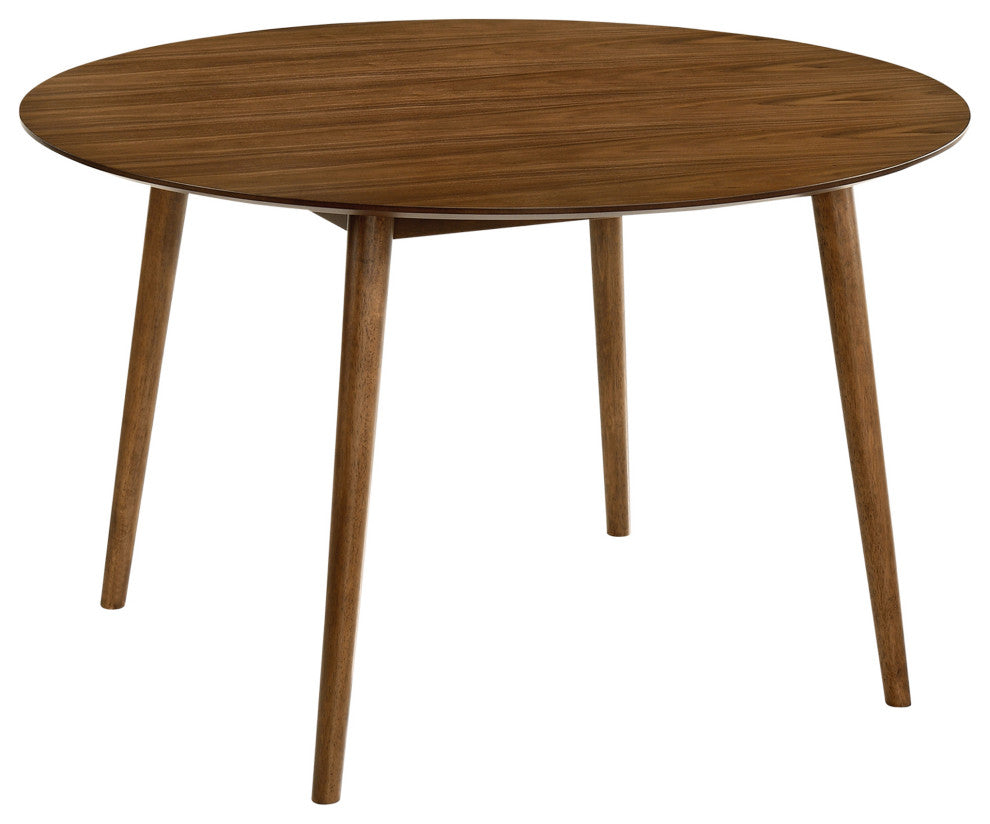 Arcadia Round Dining Table, Walnut, 48"
