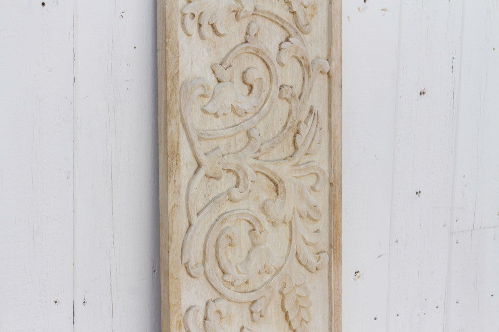 French Colonial Carved Wood Panel