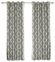 Moroccan Thermal Blackout Single Curtain Panel, Gray