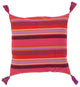 Surya Stadda Stripe SS-002 22"x22" Pillow Kit, Purple/Burnt Orange/Red/Beige