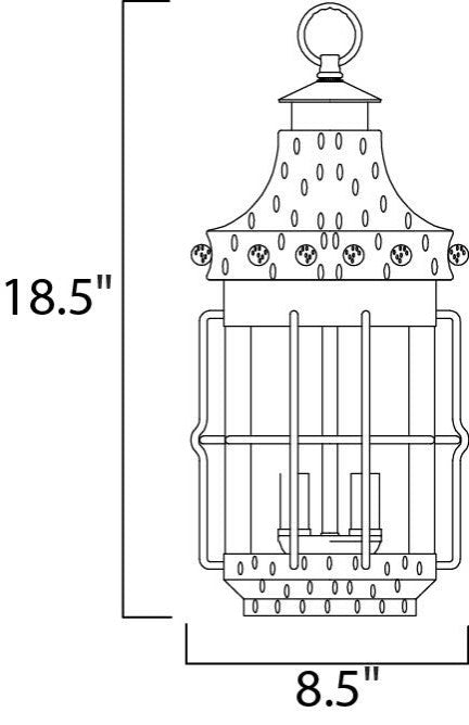 Maxim Nantucket Three Light Outdoor Hanging Lantern 30088CDCF