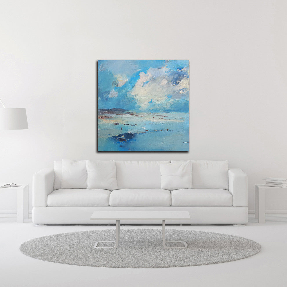 Low Tide by Andrew Kinmont, Print on Canvas, 30"x30"