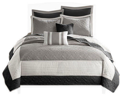 Madison Park Pieced 7-Piece Coverlet Set, King/California King