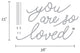You Are So Loved Quote Wall Decal with Diamonds, Dots, and Heart, Gold