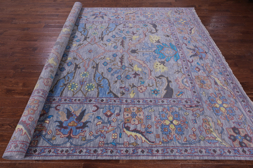 9' 2" X 12' 2" Turkish Oushak Hand-Knotted Wool Rug - Q15836