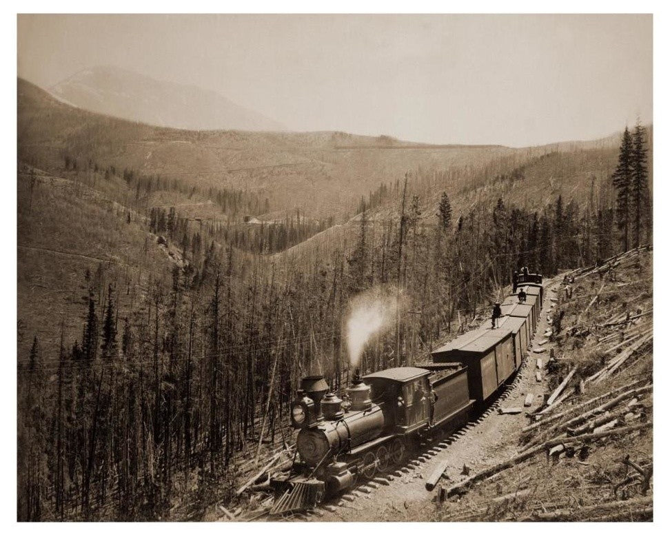 "Marshall Pass, Colorado, Westside, 1880-1881" Paper Art, 26"x22"