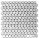 Thassos White Marble Hexagon Mosaic Tile 1 inch Polished, 1 sheet