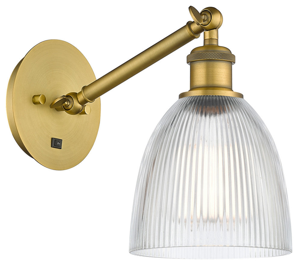 Innovations 317-1W-BB-G382 1-Light Sconce, Brushed Brass
