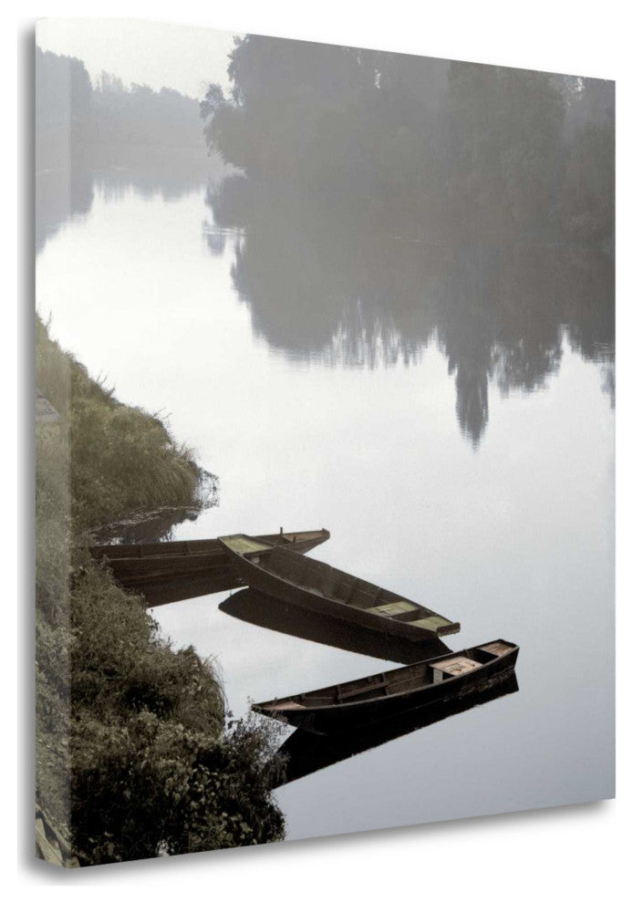 Overcast Lake View 2 Giclee Wrap Canvas Wall Art