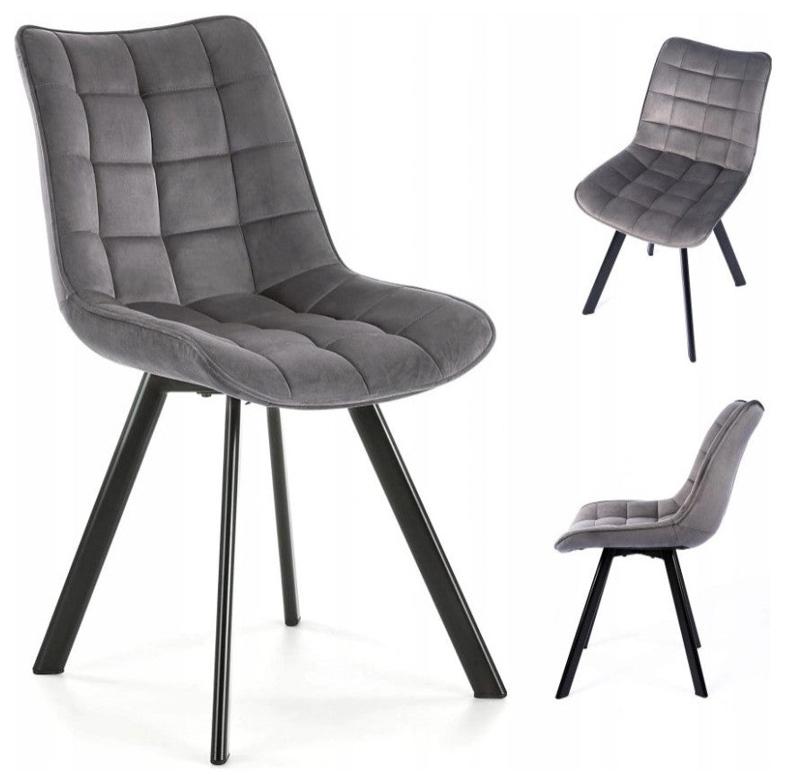ALETA Dining Set, Lava Rock/White/Grey