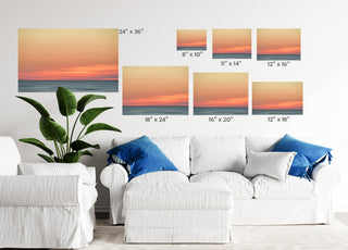 Farmhouse Art Decor: Sunset Reedy Point Landscape Photo Unframed Print, 12" X 18"