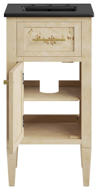 Elysian 18" Wood Bathroom Vanity - Black Burl