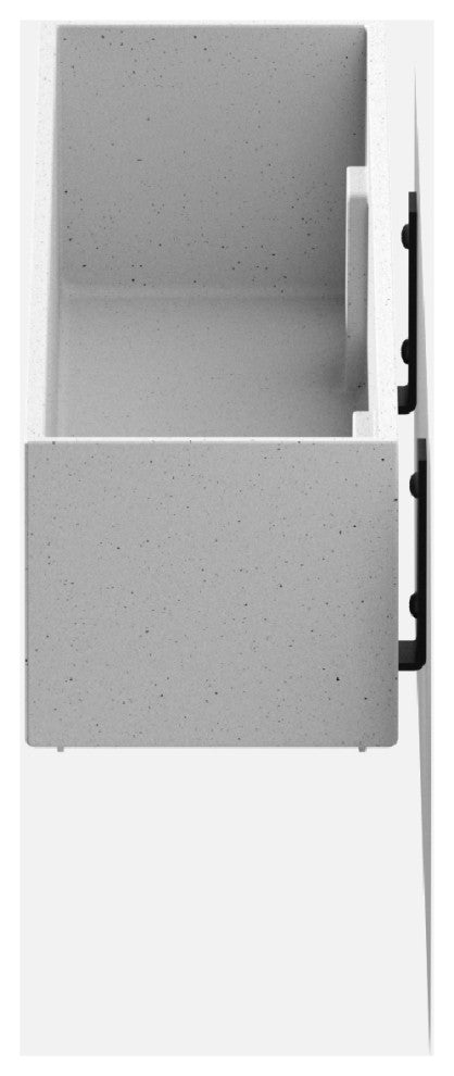 Veadek Geo Series Hanging Planter, White, 16", 2 Pack