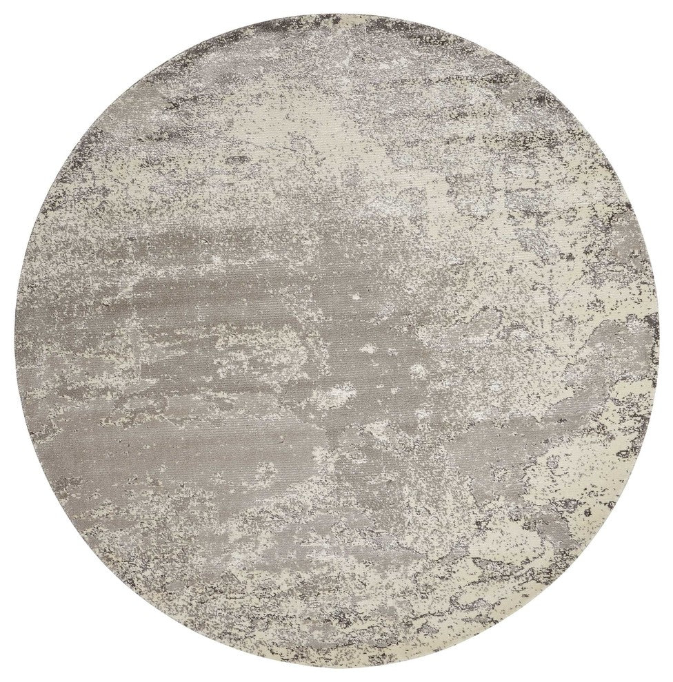 Nourison Twilight 8' x Round Bone Modern Indoor Area Rug