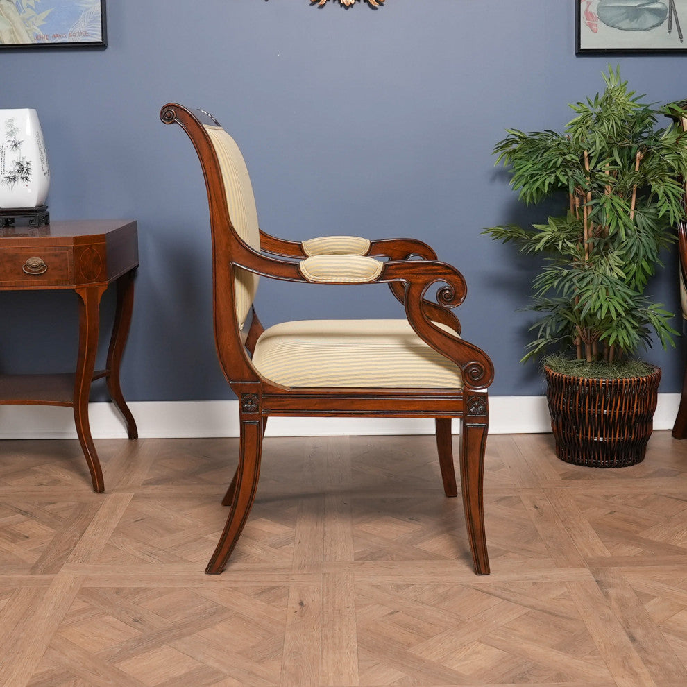 Regency Upholstered Arm Chair