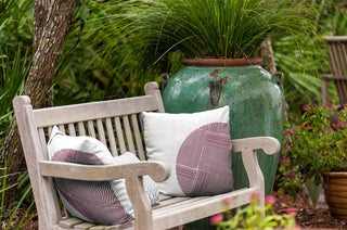 Big Circle Polyester Indoor/Outdoor Pillow, Maroon Red, 18"x18"